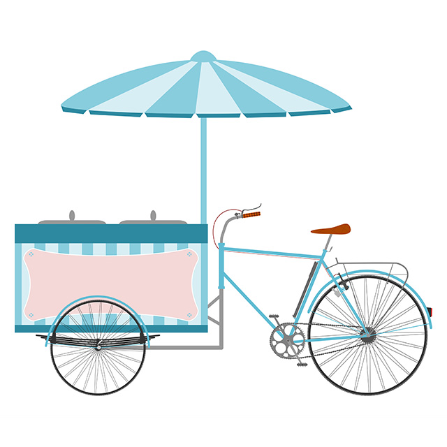 Verteilung mit Icebox-Bike